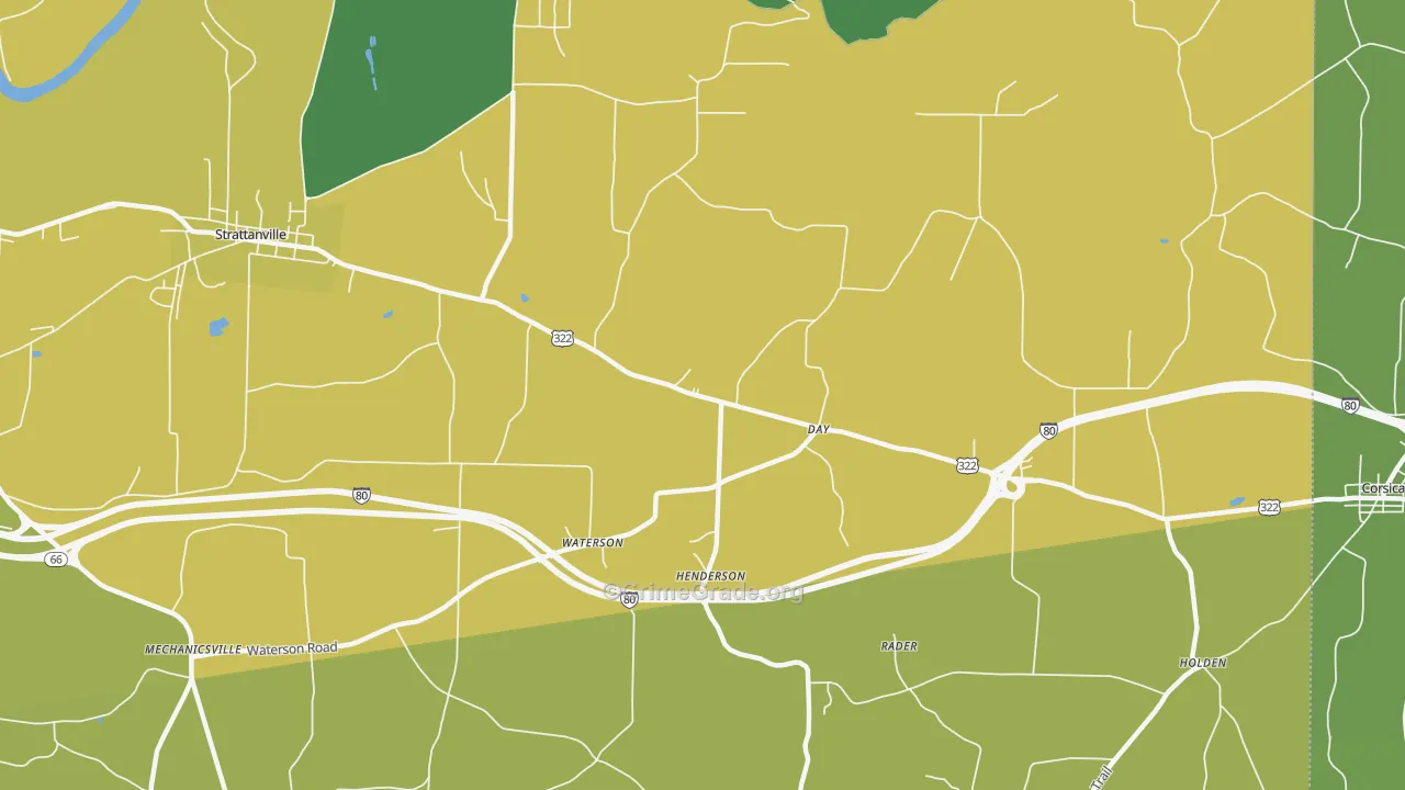 Waterson, PA Map of Assault Rates