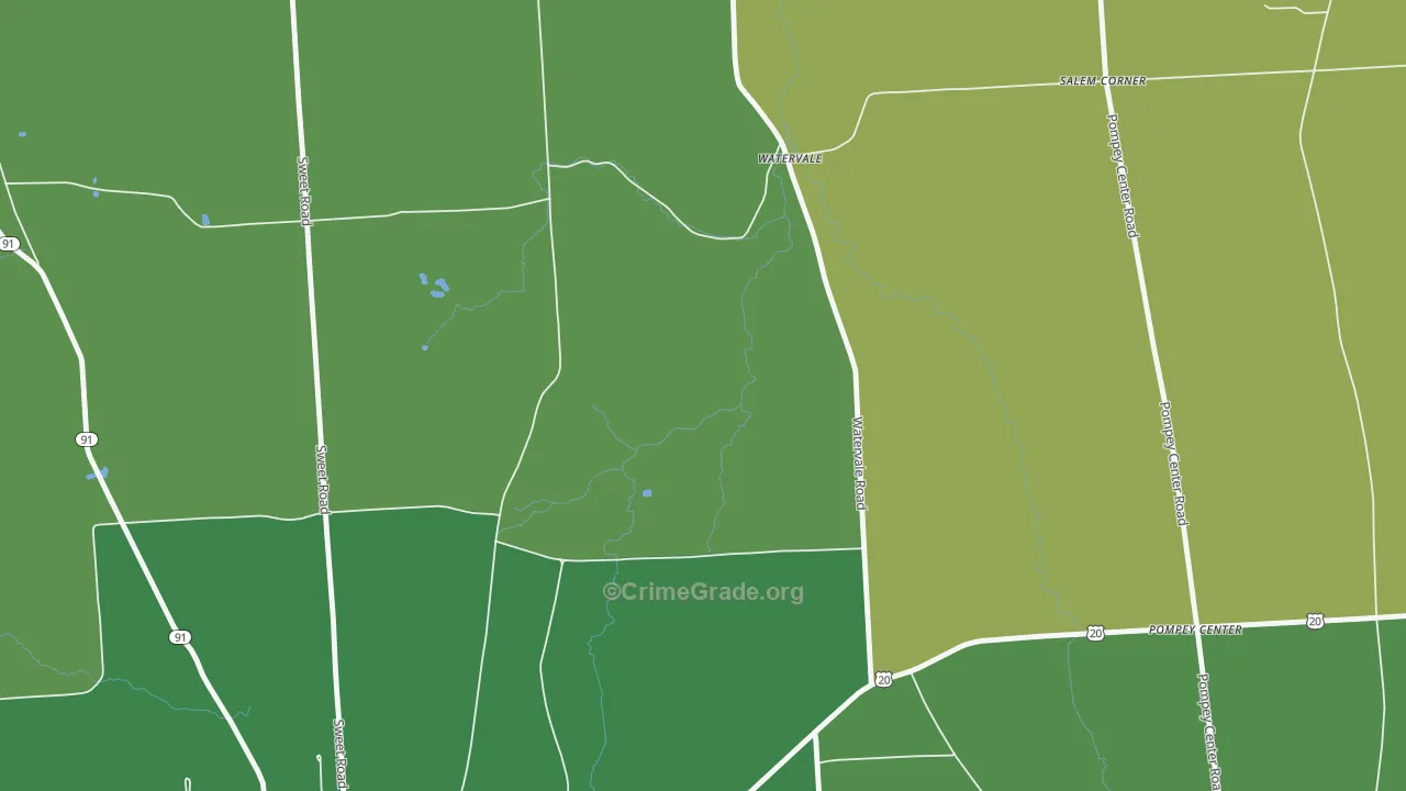 Watervale, NY Map of Assault Rates