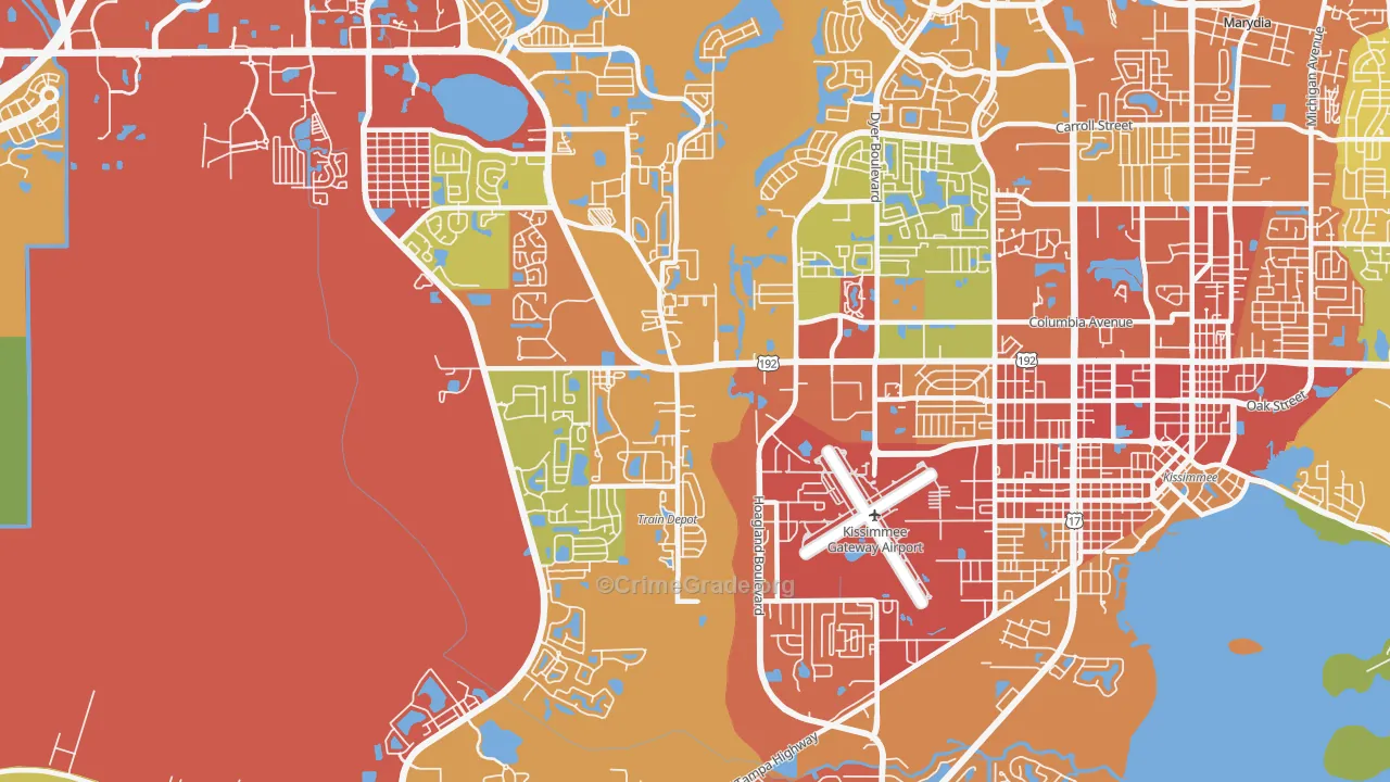 Waterway Village, Kissimmee, FL Map of Assault Rates