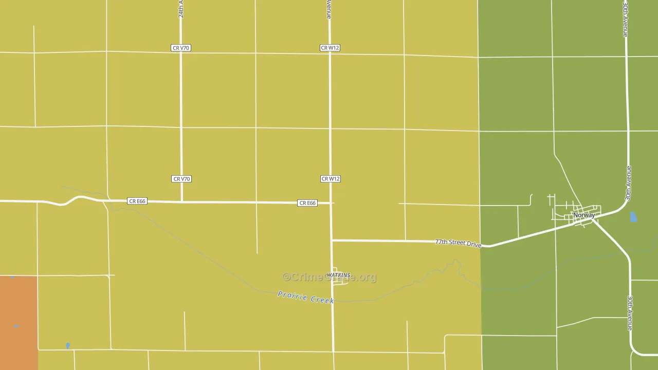 Watkins, IA Map of Assault Rates