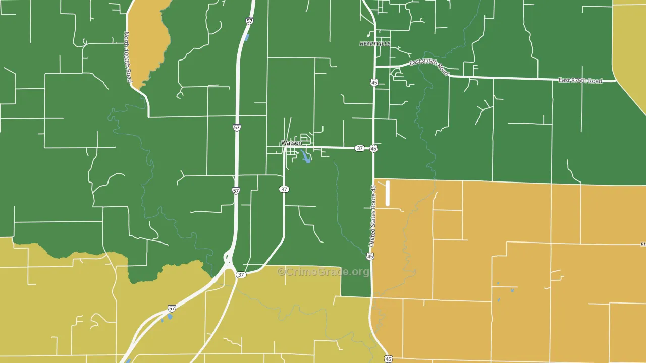 Watson, IL Map of Assault Rates