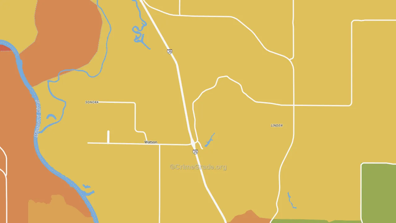 Watson, MO Map of Assault Rates