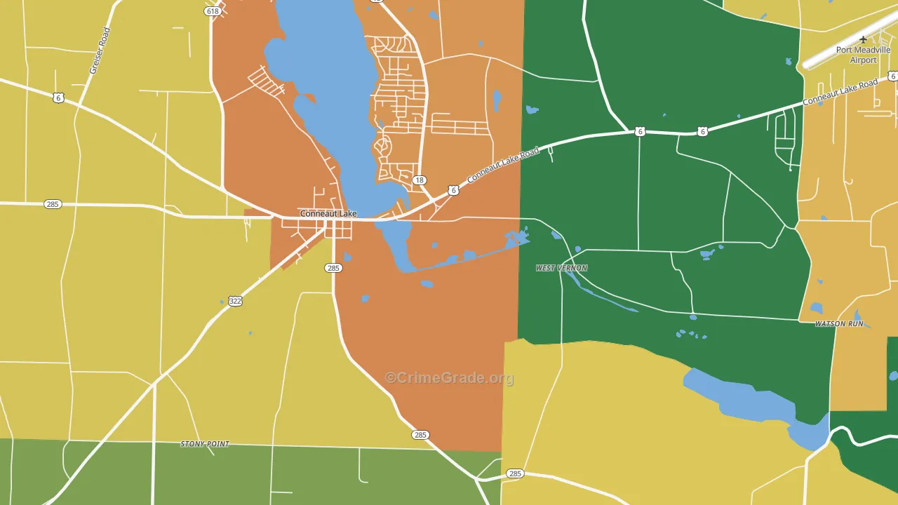 Watson Run, PA Map of Assault Rates
