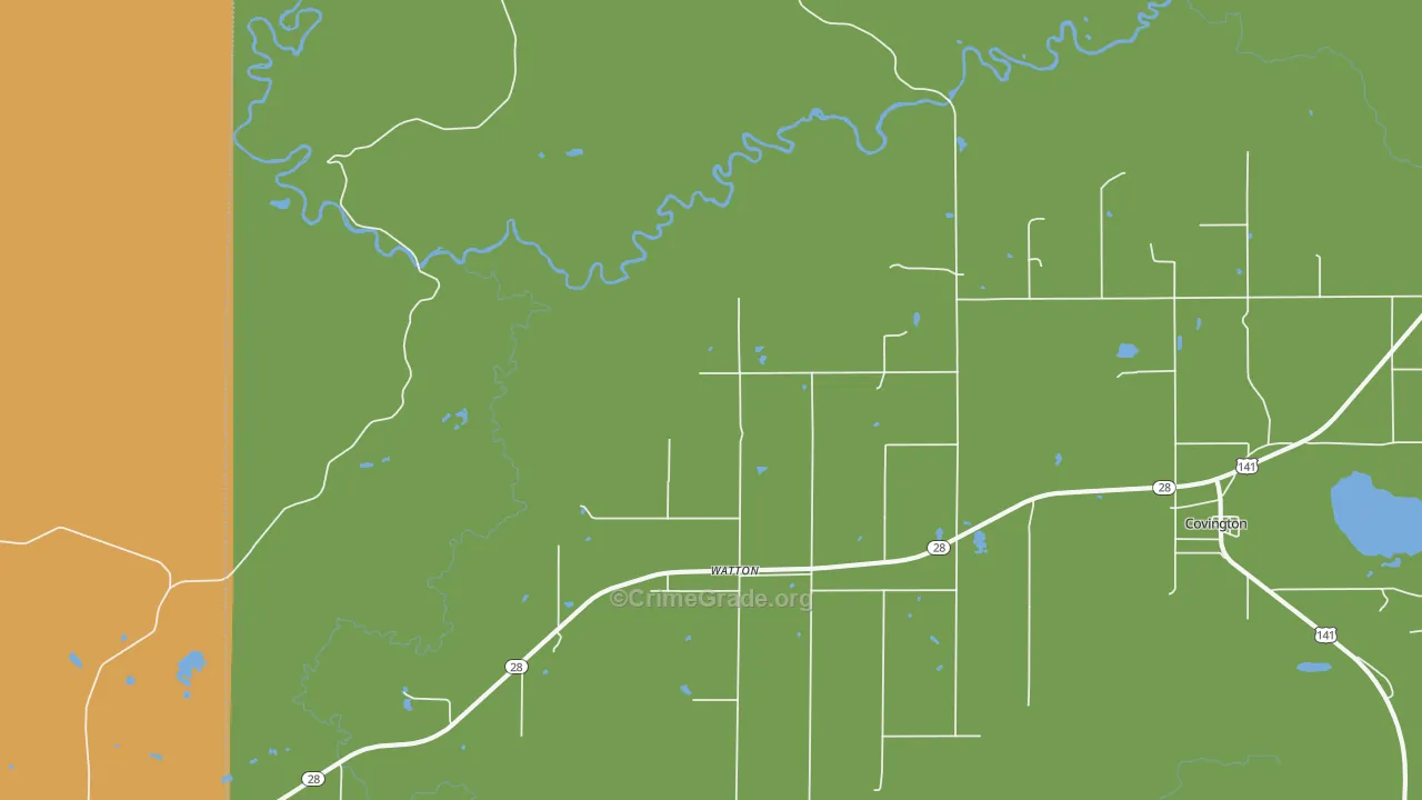 Watton, MI Map of Assault Rates
