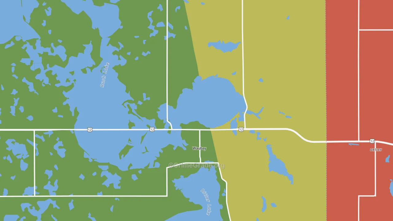 Waubay, SD Map of Assault Rates