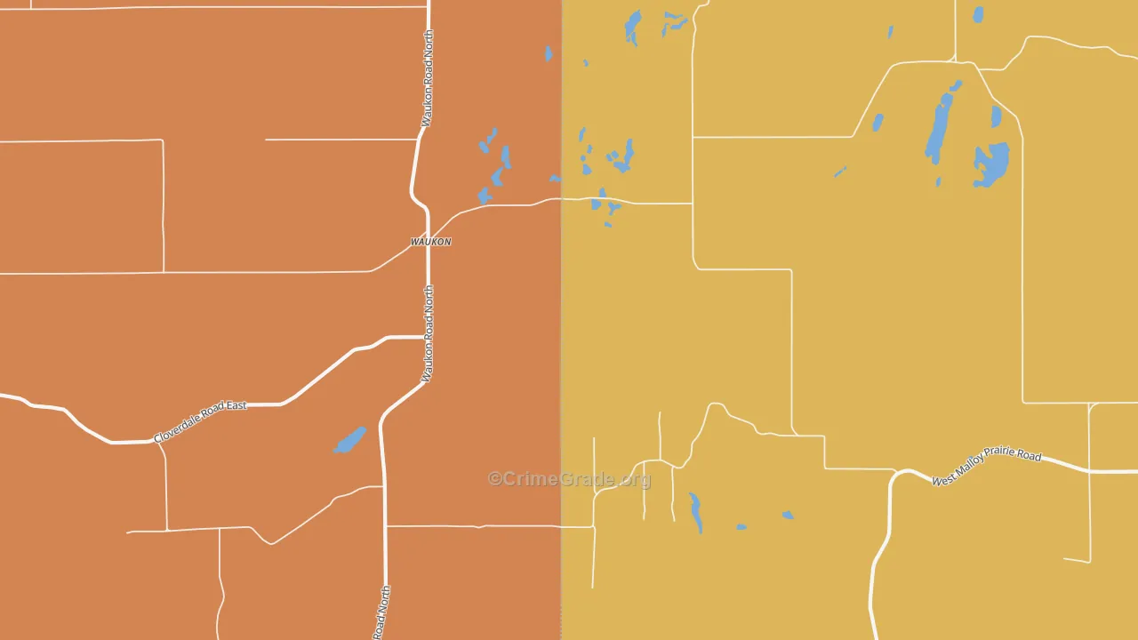 Waukon, WA Map of Assault Rates