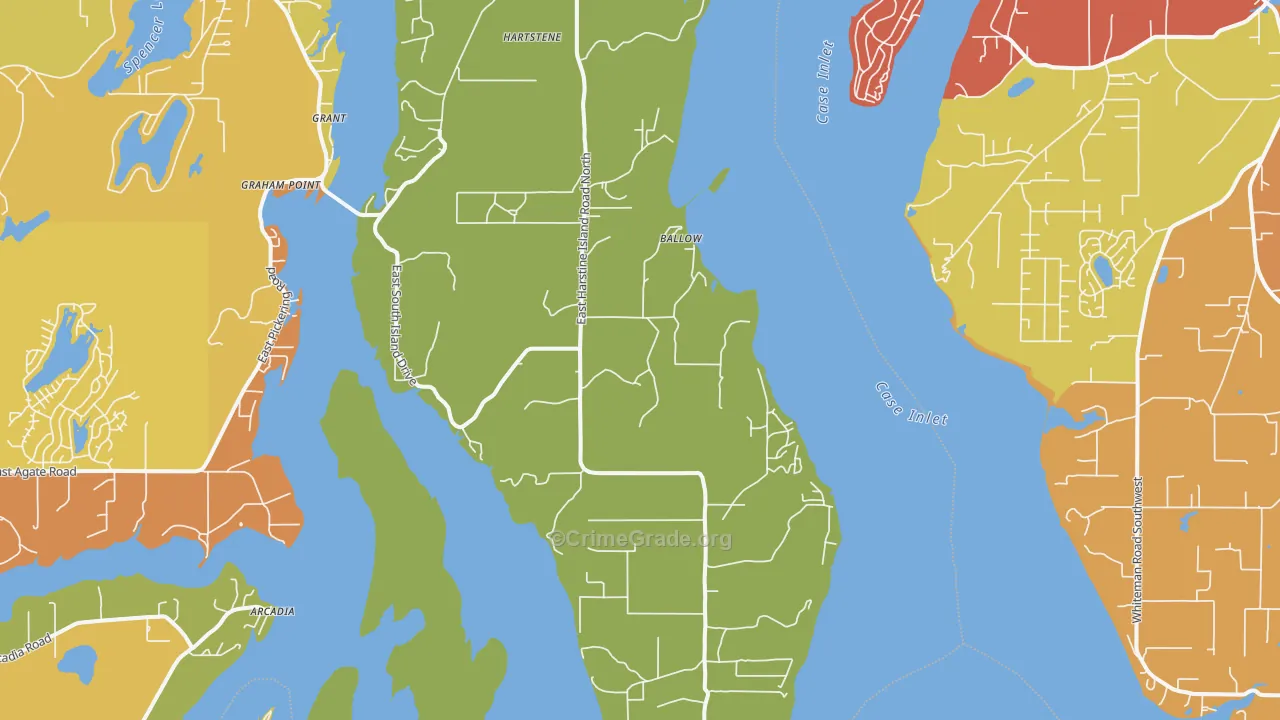 Wauna, WA Map of Assault Rates