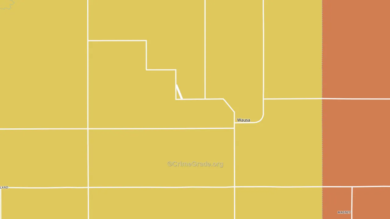Wausa, NE Map of Assault Rates