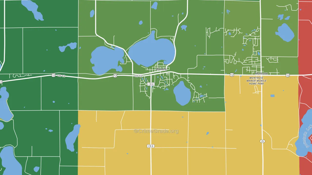 Waverly, MN Map of Assault Rates