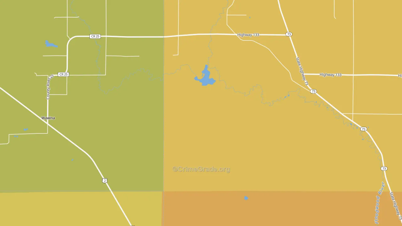 Wawina, MN Map of Assault Rates