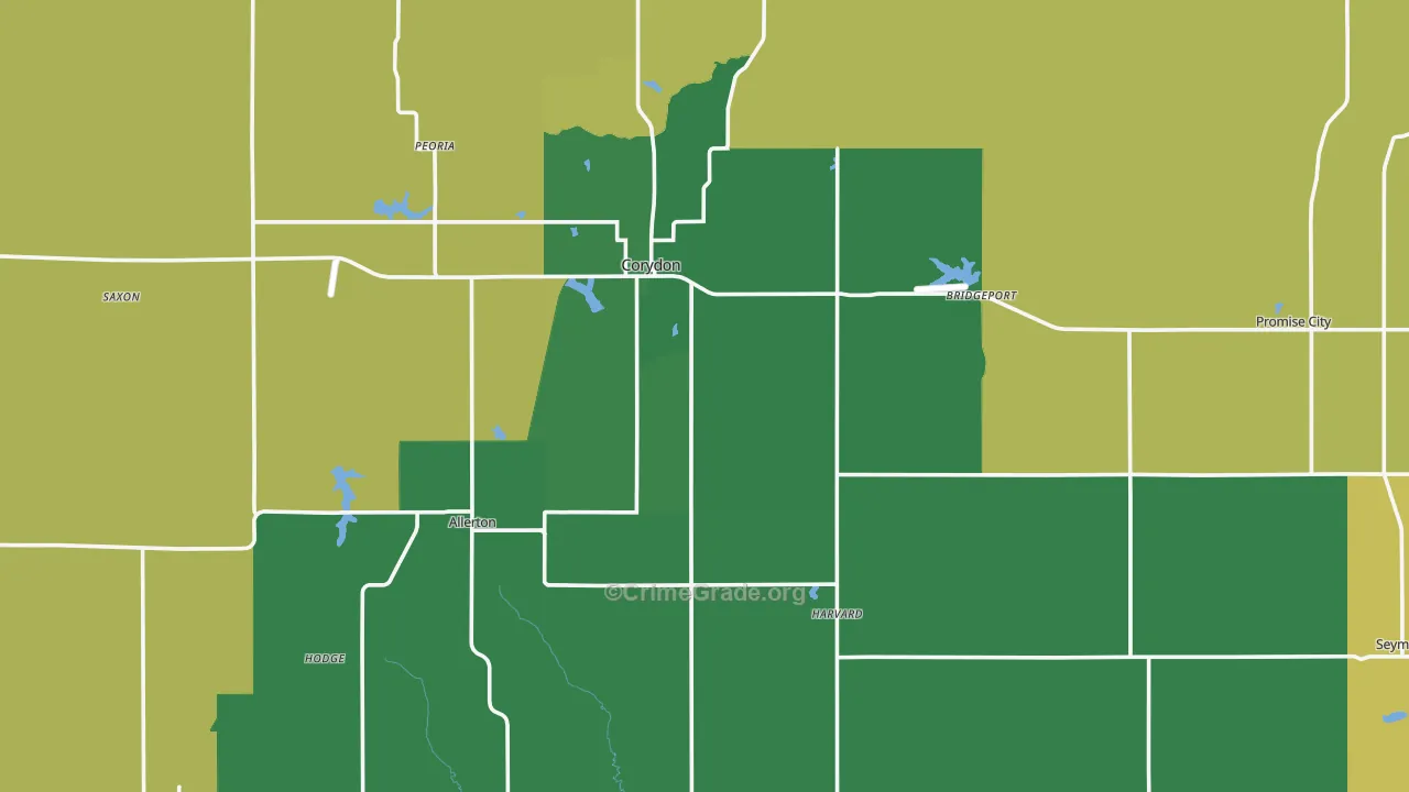 Wayne County, IA Map of Assault Rates