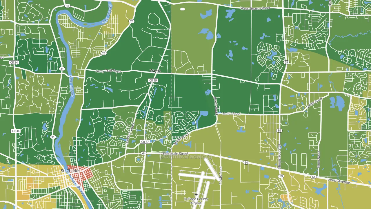 Wayne, IL Map of Assault Rates