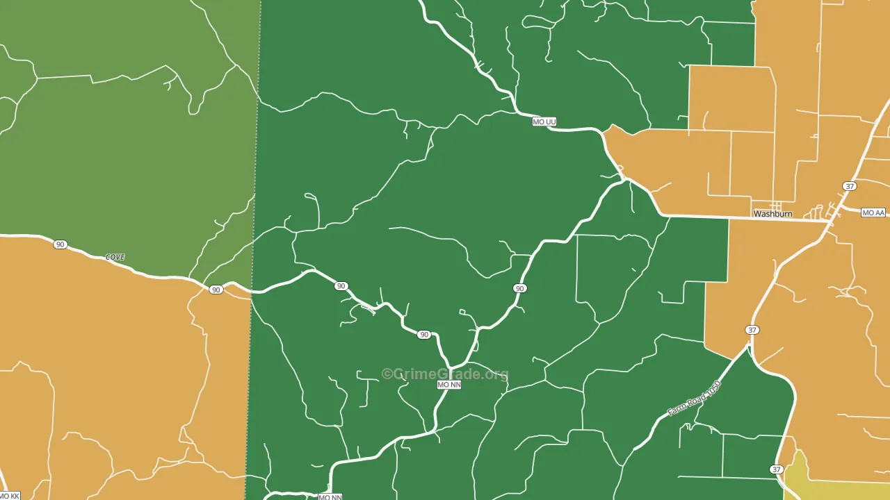 Wayne, MO Map of Assault Rates