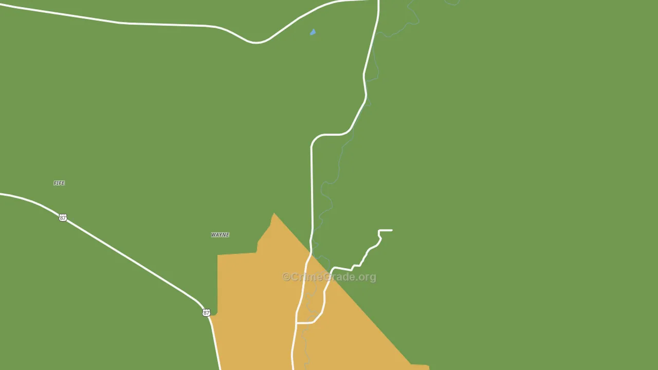 Wayne, MT Map of Assault Rates