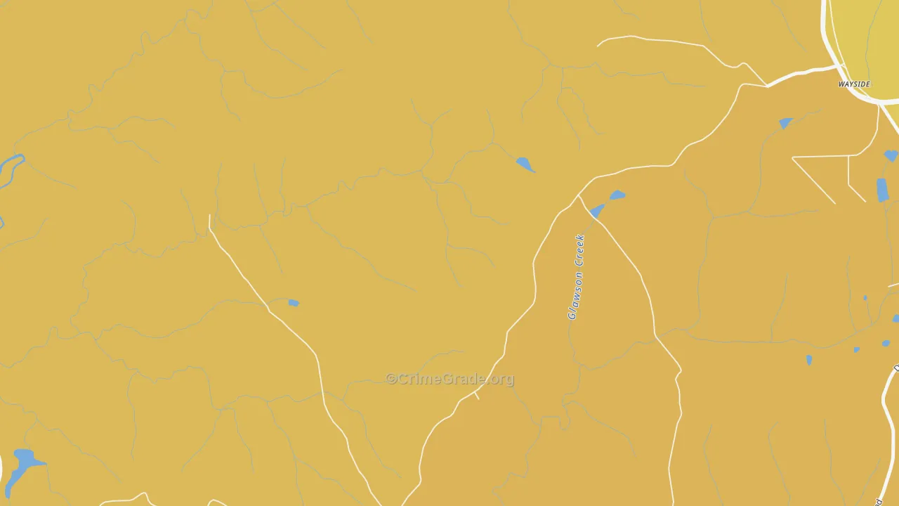 Wayside, GA Map of Assault Rates