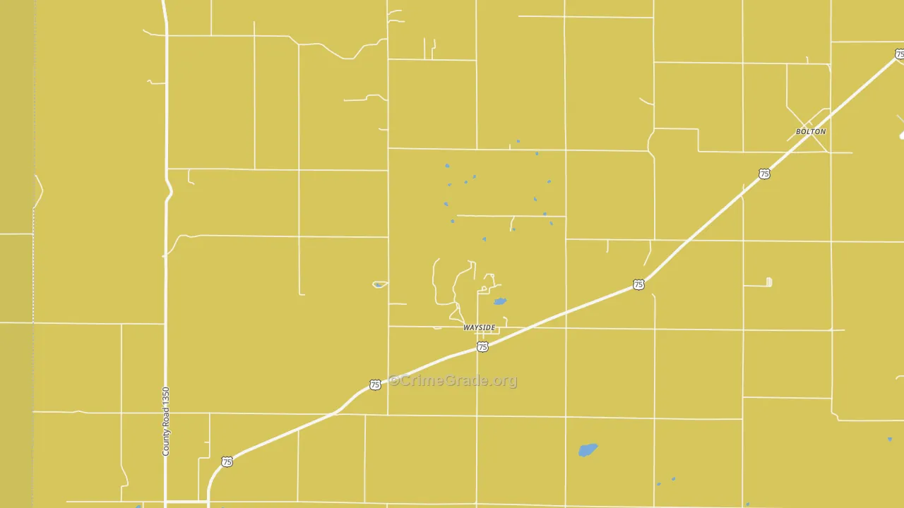 Wayside, KS Map of Assault Rates