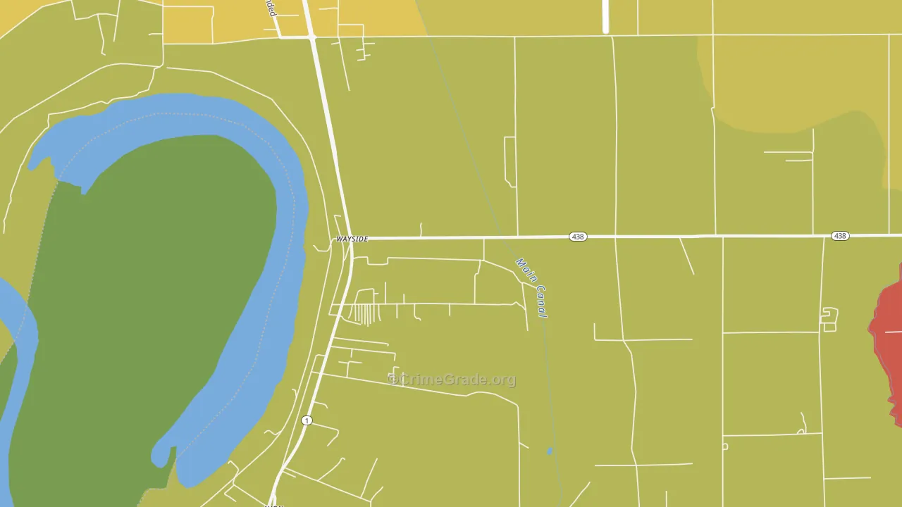 Wayside, MS Map of Assault Rates