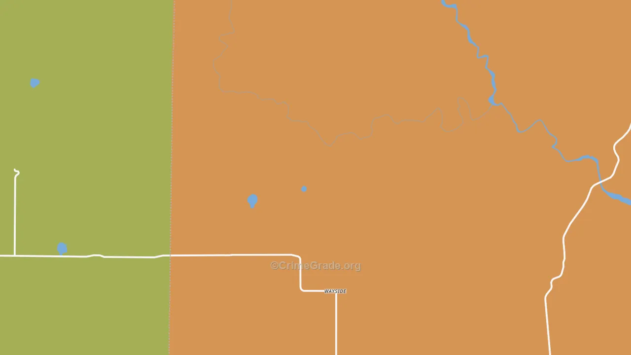 Wayside, TX Map of Assault Rates