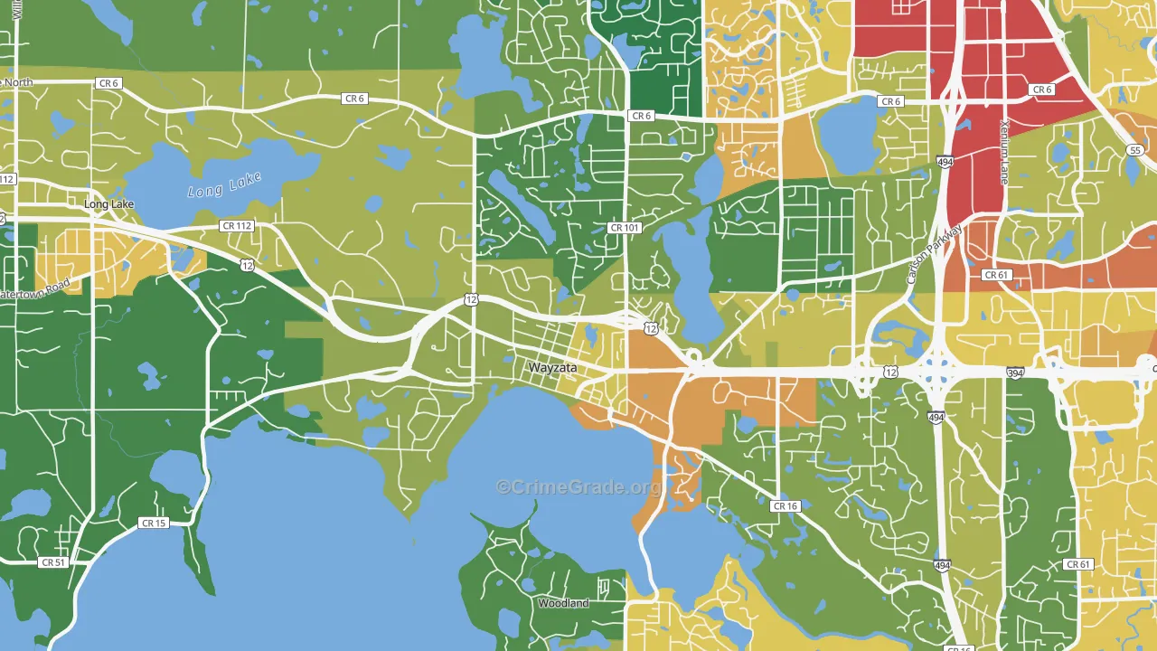 Wayzata, MN Map of Assault Rates