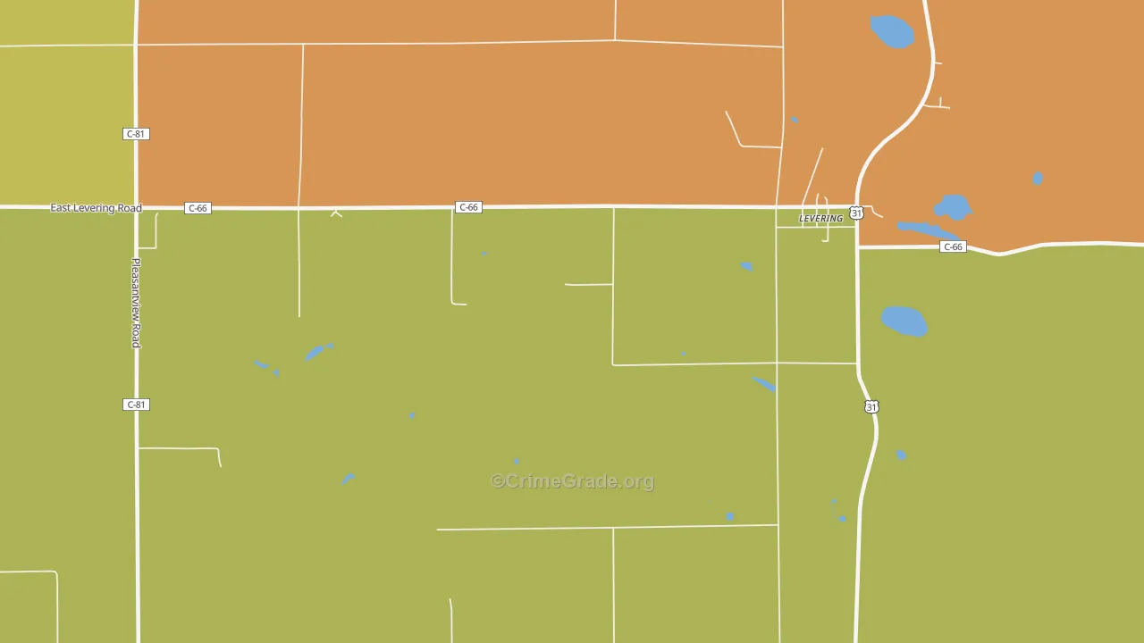 Weadock, MI Map of Assault Rates