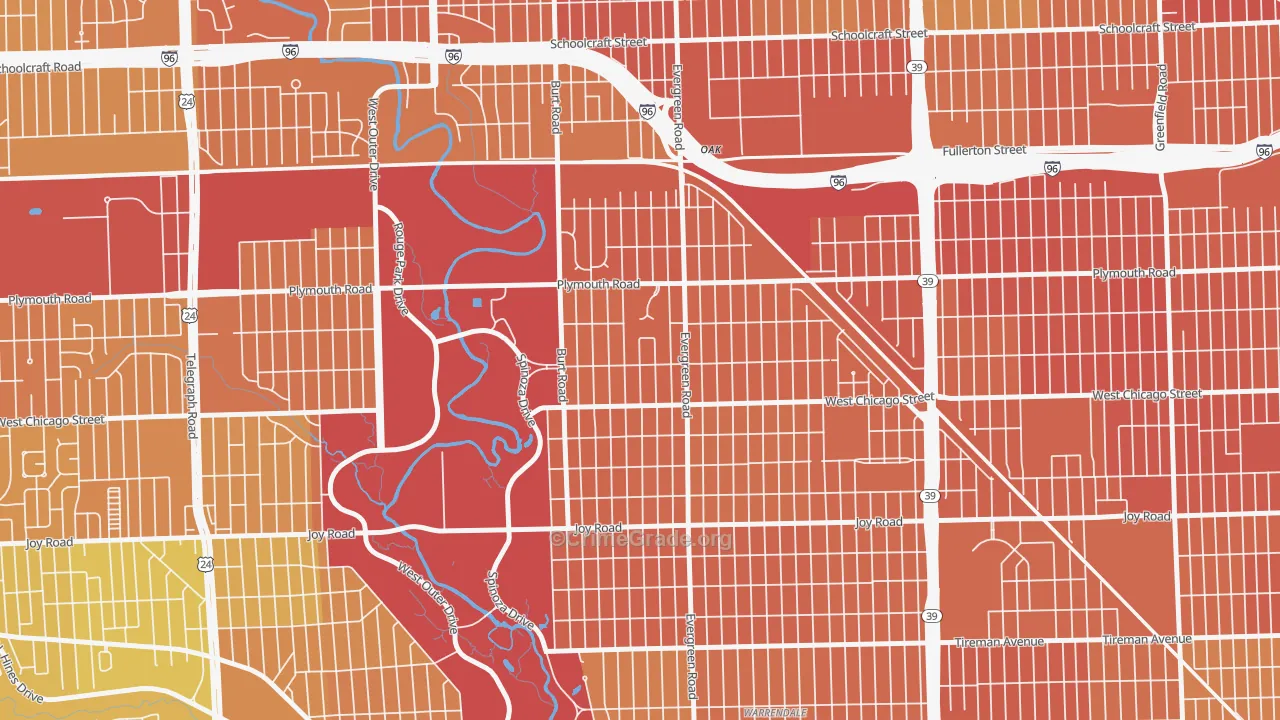 Weatherby, Detroit, MI Map of Assault Rates