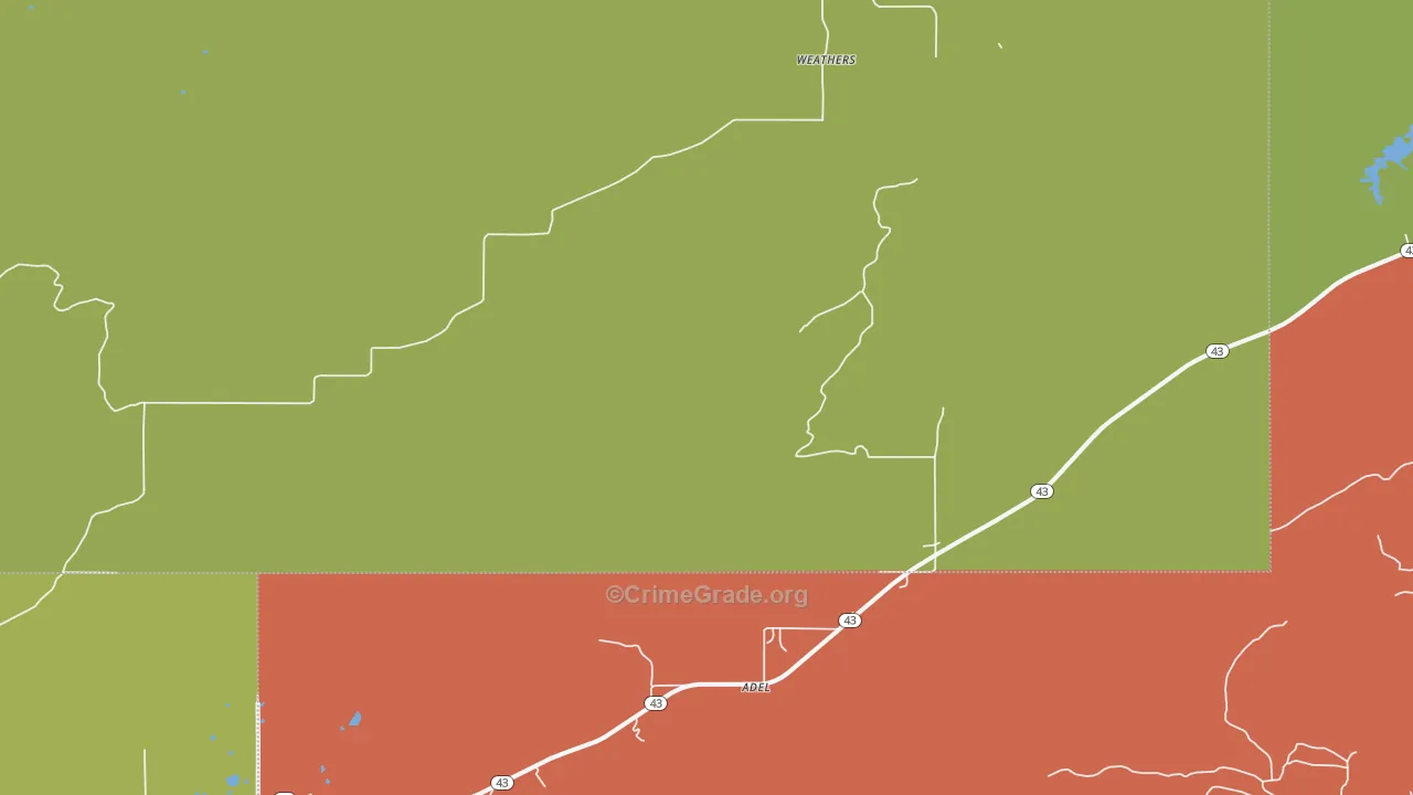 Weathers, OK Map of Assault Rates