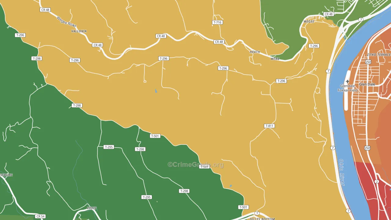 Webb, OH Map of Assault Rates