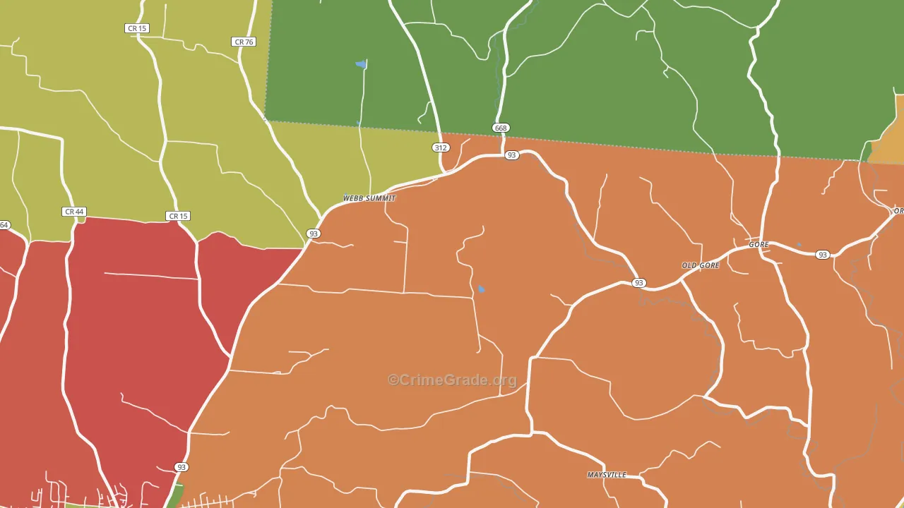 Webb Summit, OH Map of Assault Rates