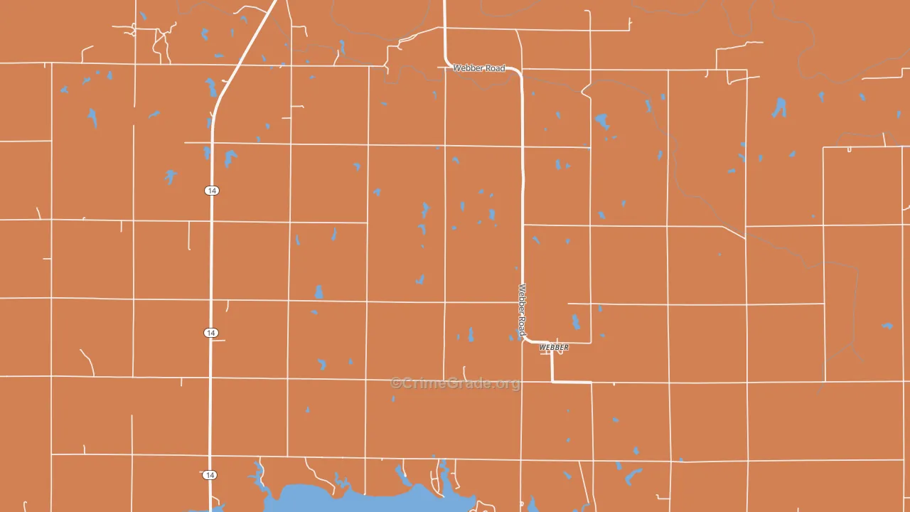 Webber, KS Map of Assault Rates