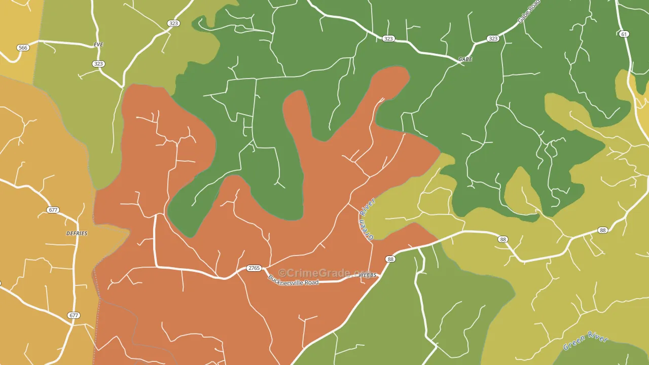 Webbs, KY Map of Assault Rates