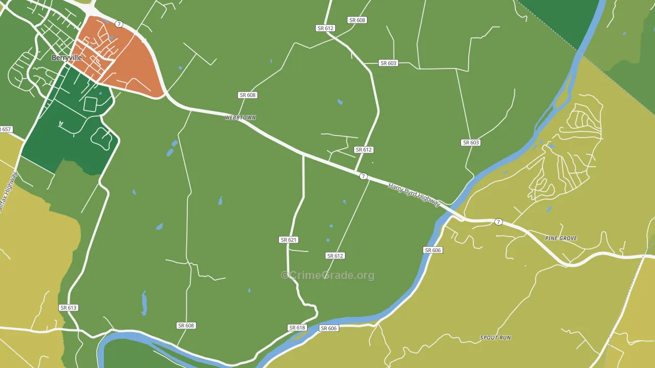Webbtown, VA Map of Assault Rates