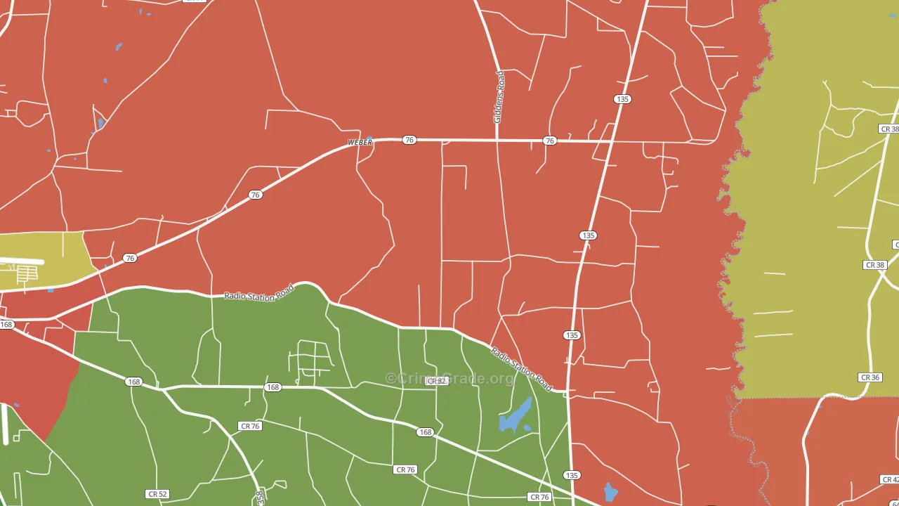 Weber, GA Map of Assault Rates