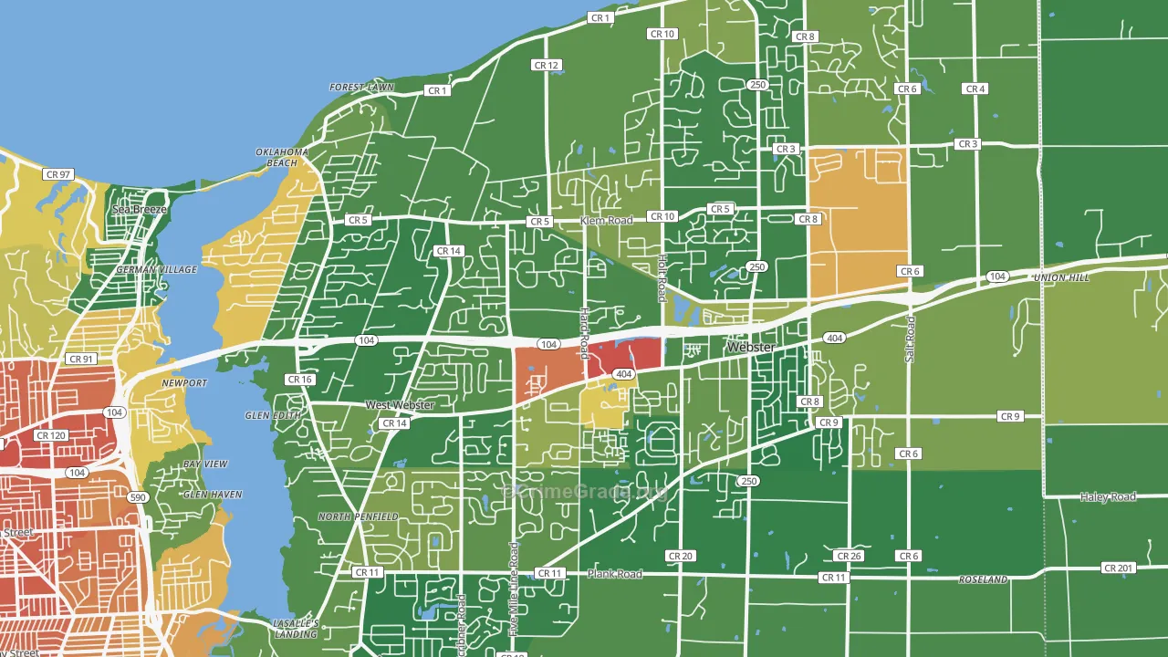 Webster, NY Map of Assault Rates