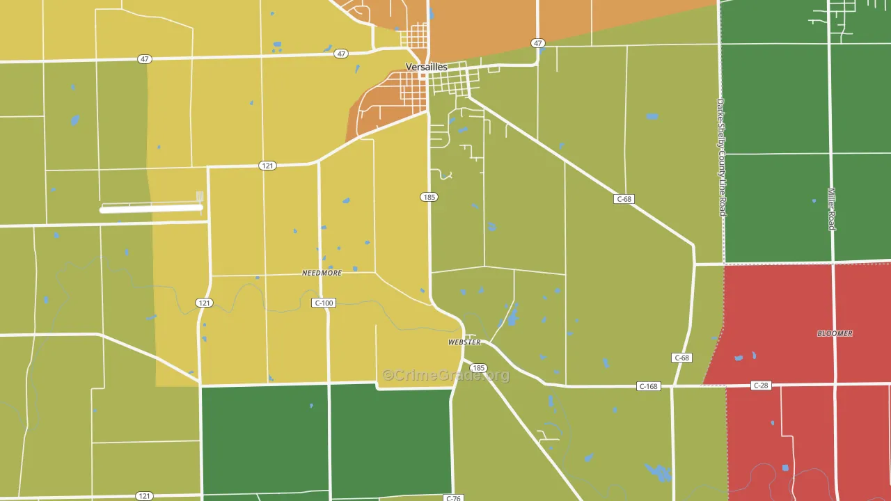 Webster, OH Map of Assault Rates