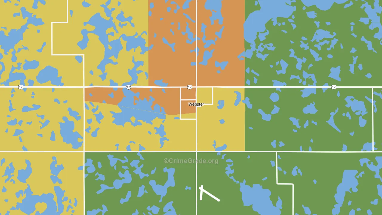 Webster, SD Map of Assault Rates