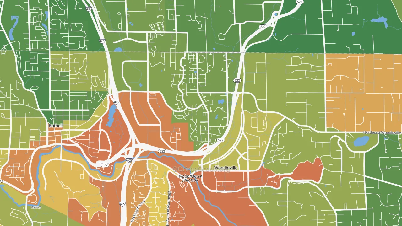 Wedge, Woodinville, WA Map of Assault Rates