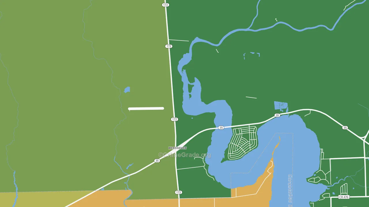 Weedhaven, TX Map of Assault Rates