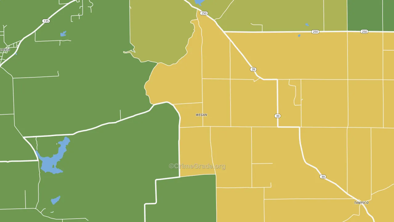 Wegan, IN Map of Assault Rates