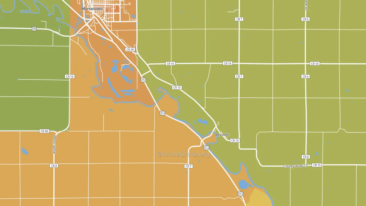 Wegdahl, MN Map of Assault Rates