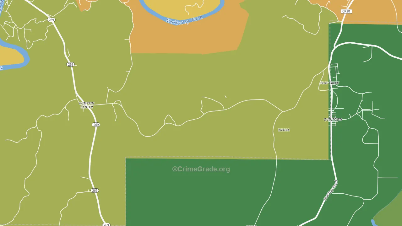 Wegra, AL Map of Assault Rates