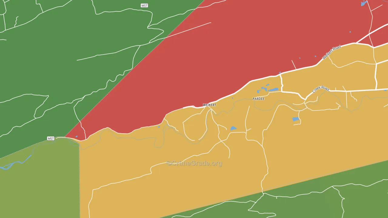 Weikert, PA Map of Assault Rates