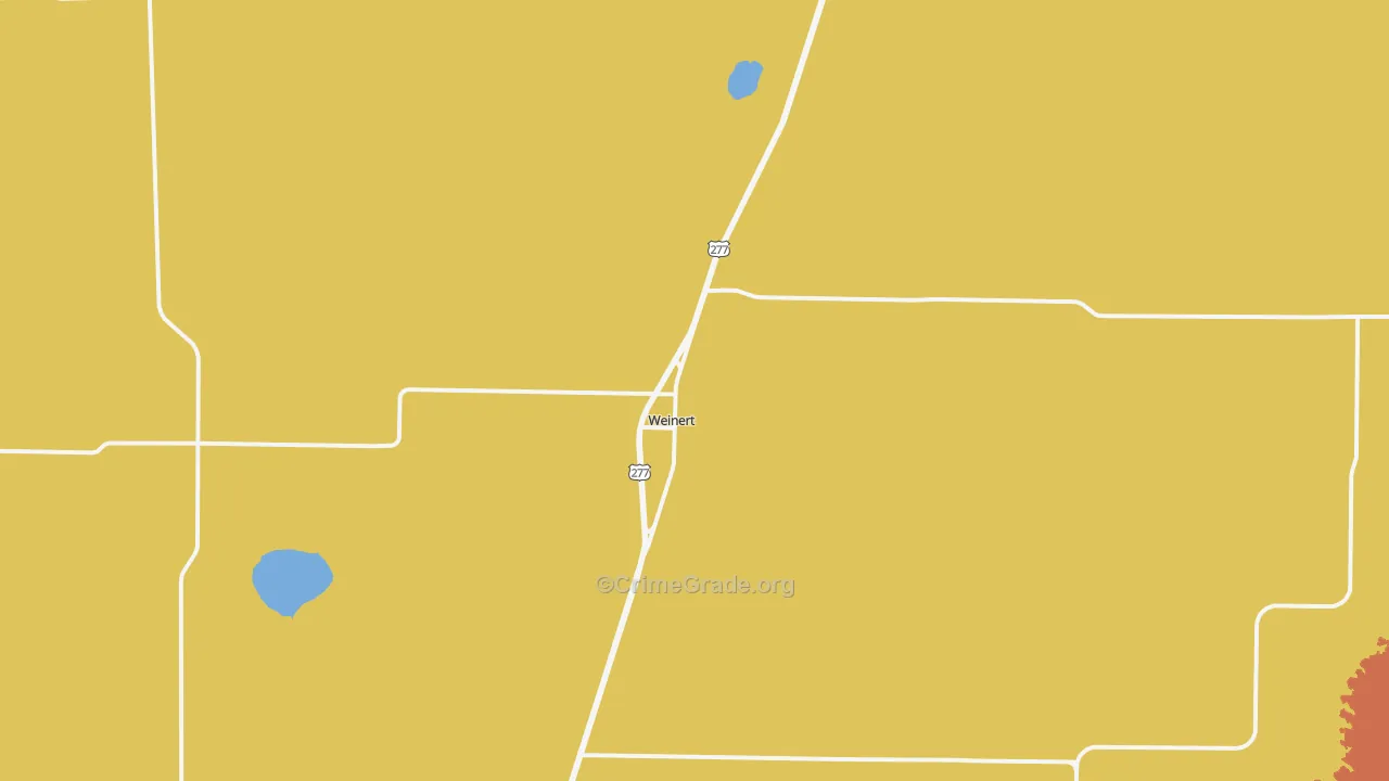 Weinert, TX Map of Assault Rates