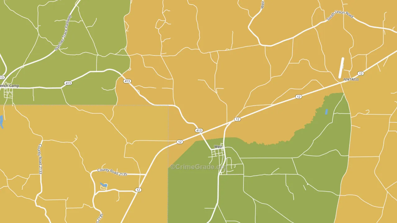 Weir, MS Map of Assault Rates