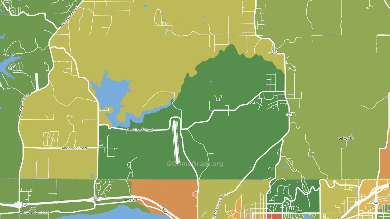 Wekiwa, OK Map of Assault Rates