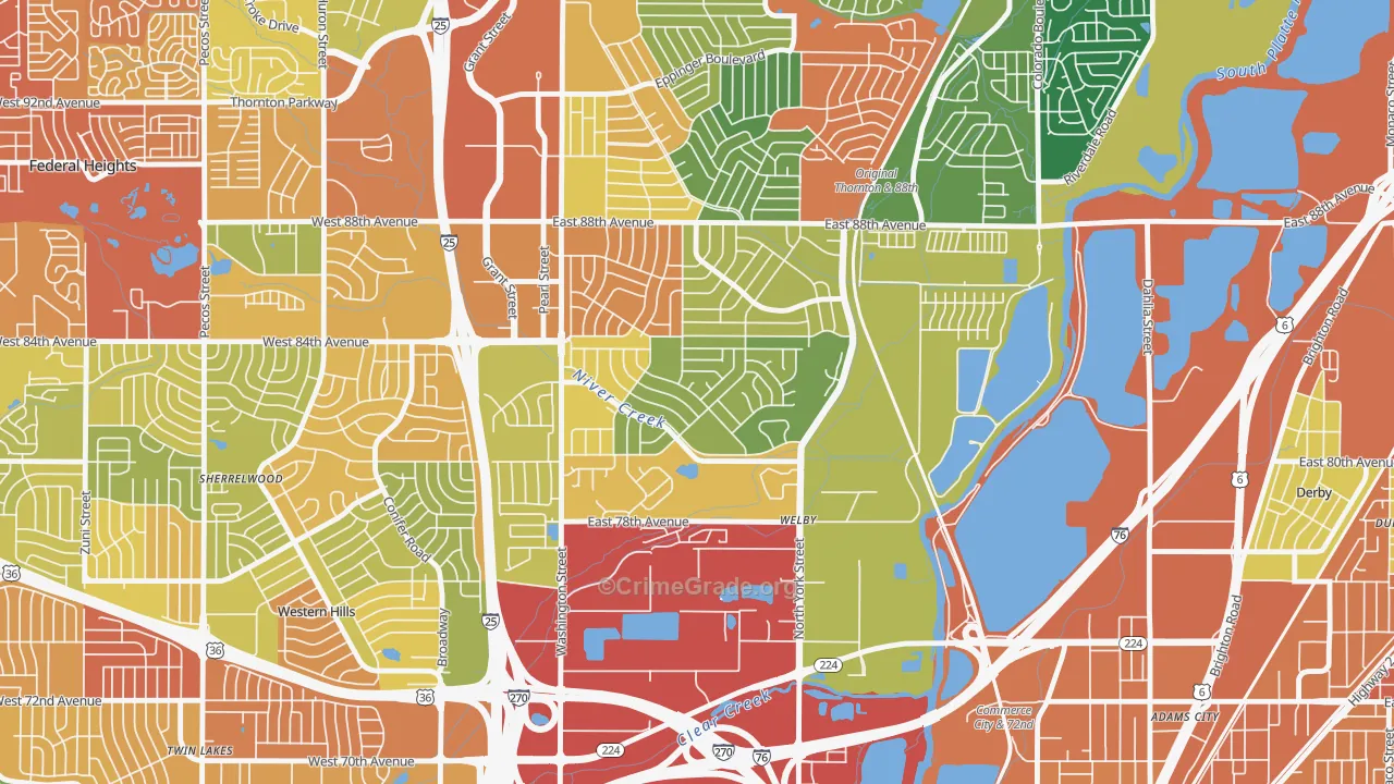 Welby, CO Map of Assault Rates