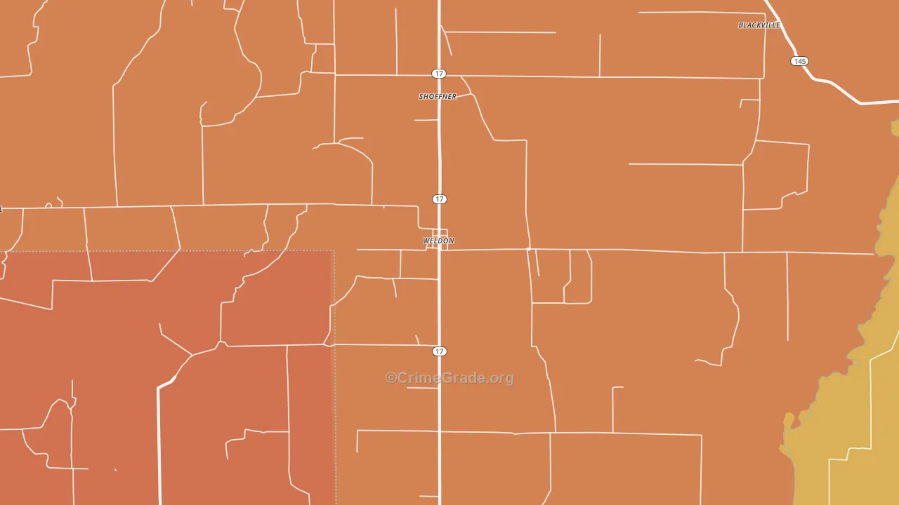 Weldon, AR Map of Assault Rates