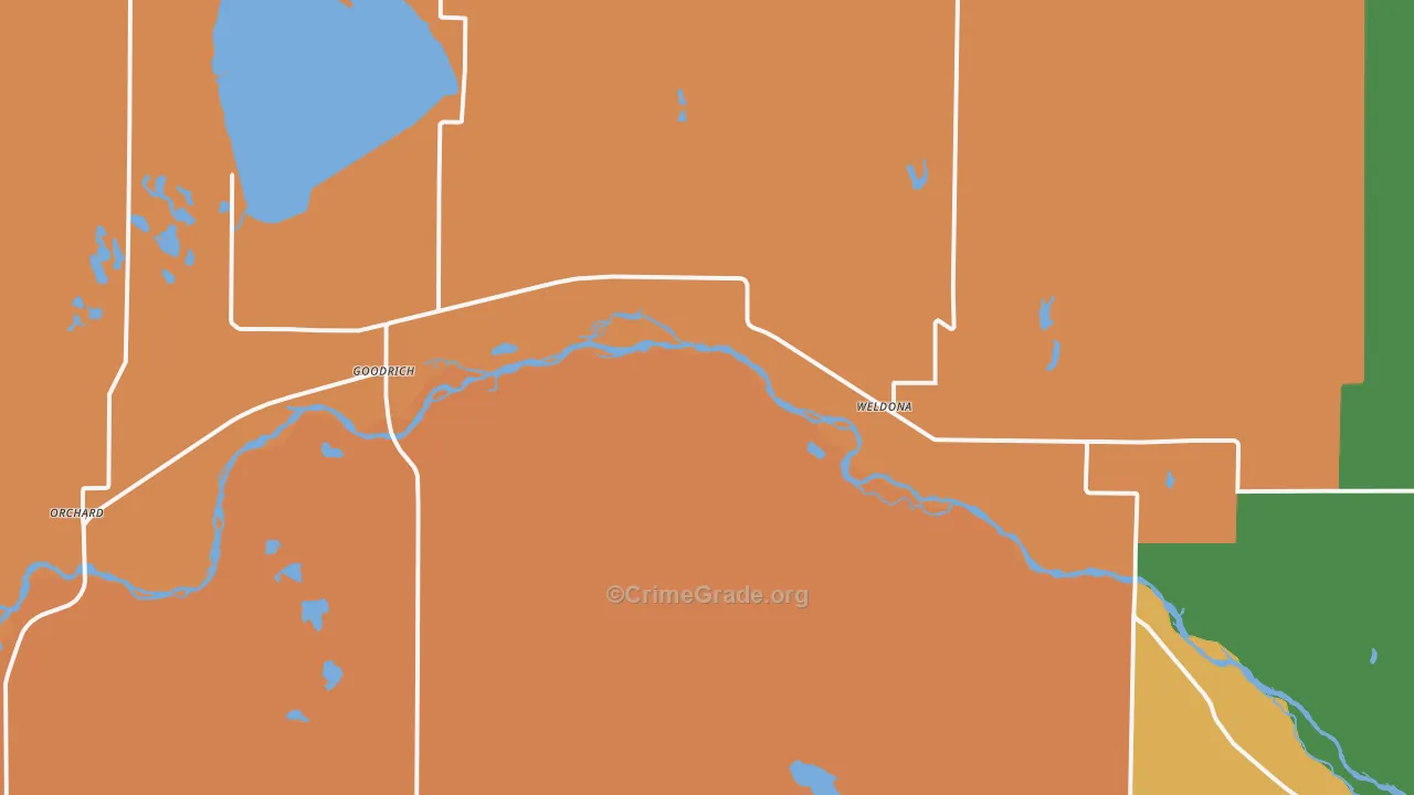 Weldona, CO Map of Assault Rates