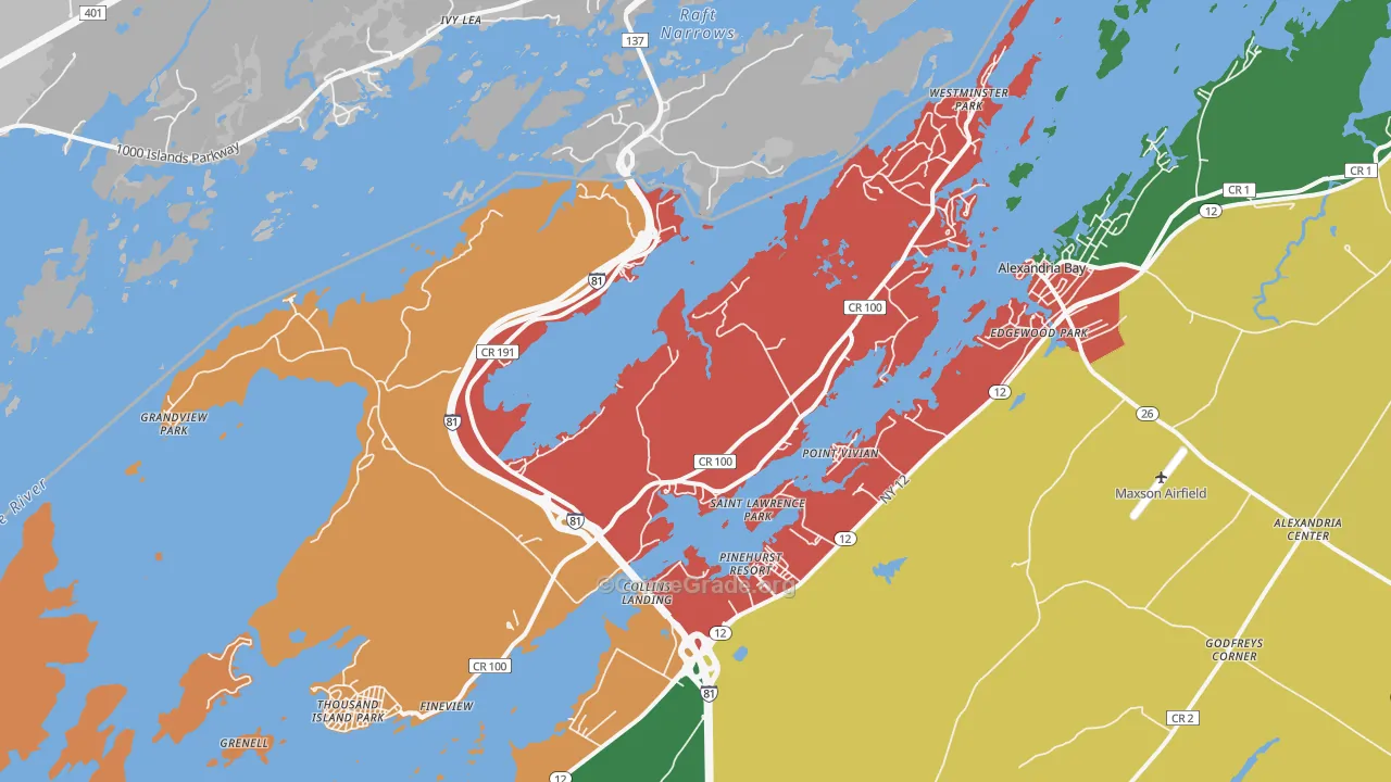Wellesley Island, NY Map of Assault Rates
