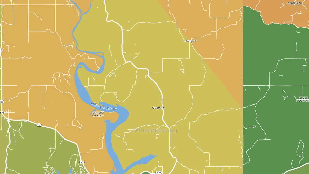 Welling, OK Map of Assault Rates