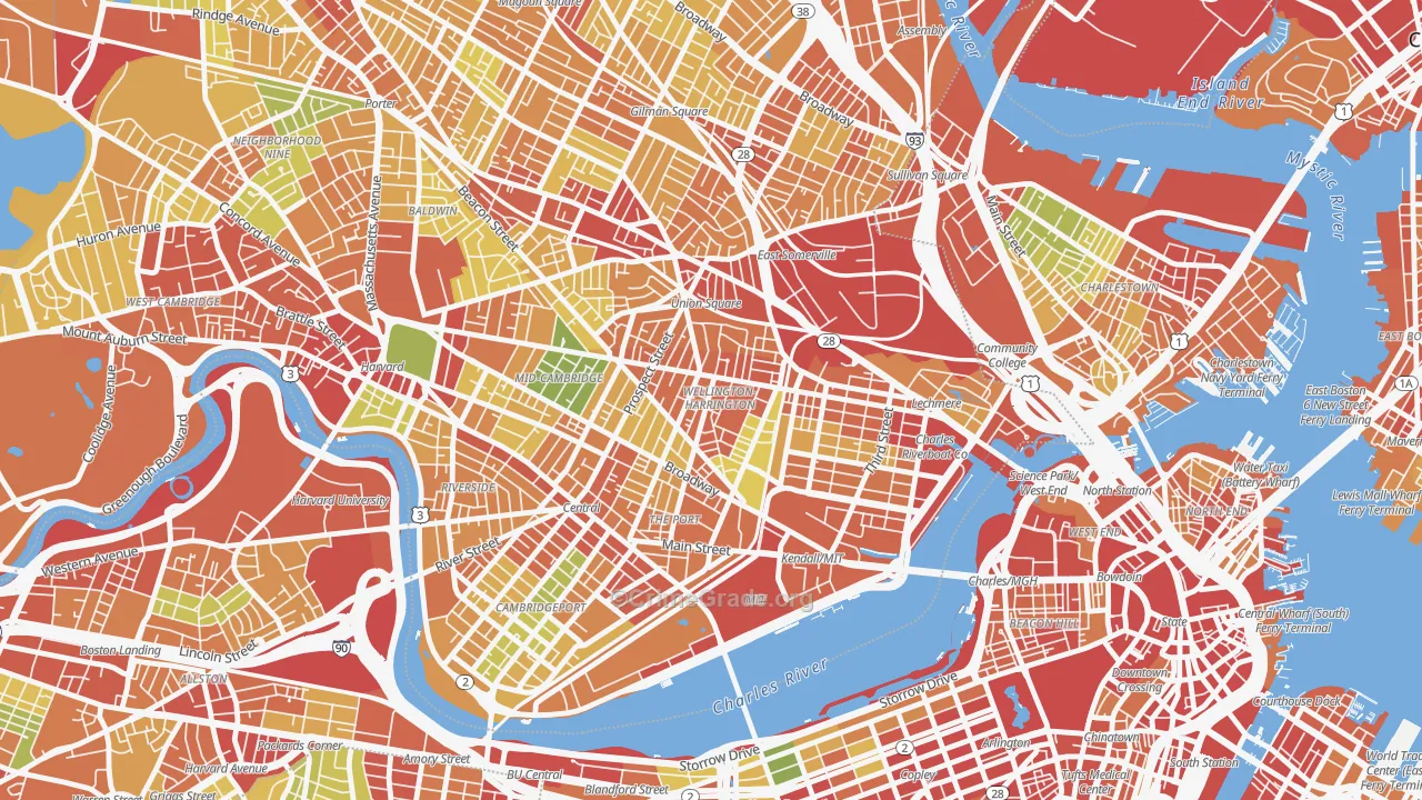 Wellington-Harrington, Cambridge, MA Map of Assault Rates